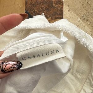 Casaluna Linen Blend King Sham in White, NWOT